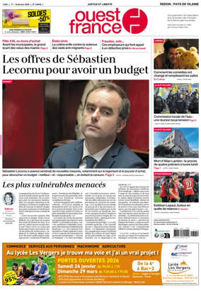 Cover of Ouest France (Redon / Pays de Vilaine)