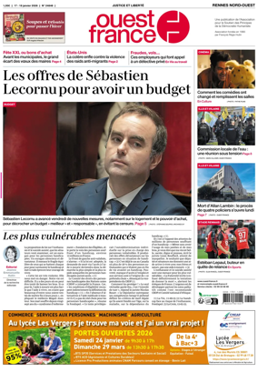 Cover of Ouest-France (Rennes Nord-Ouest)