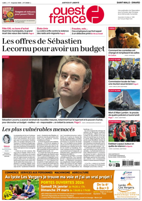 Cover of Ouest France (Saint-Malo)