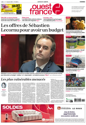 Cover of Ouest France (Vannes)
