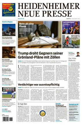 Cover of Heidenheimer Neue Presse
