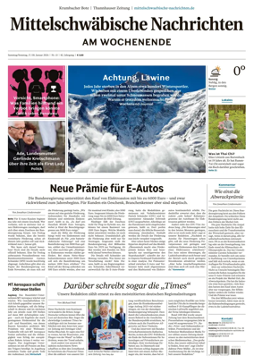 Cover of Mittelschwaebische Nachrichten