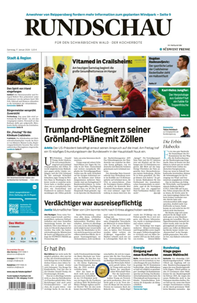 Cover of Rundschau fur den Schwabischen Wald – Der Kocherbote