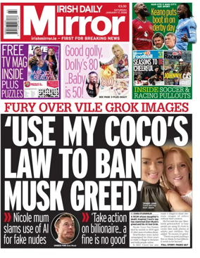 Cover of Irish Daily Mirror