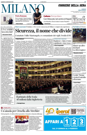 Cover of Corriere della Sera (Milano)