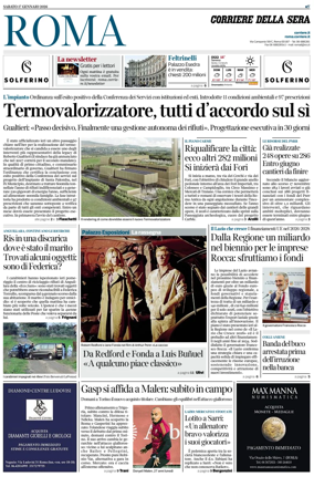 Cover of Corriere della Sera (Roma)