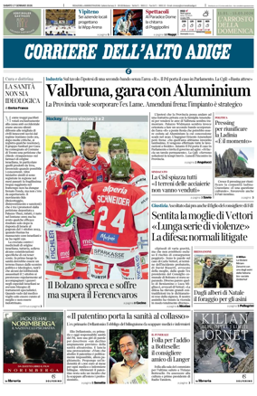 Cover of Corriere dell'Alto Adige