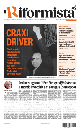 Cover of Il Riformista (Italy)