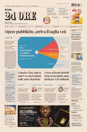 Cover of Il Sole 24 Ore