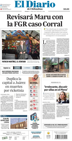 Cover of El Diario de Chihuahua