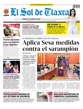 Cover of El Sol de Tlaxcala