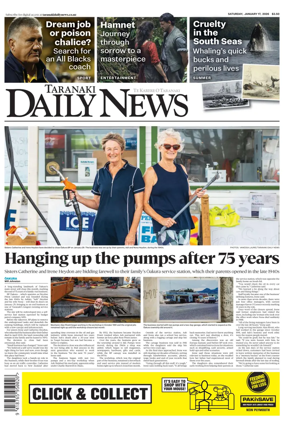 Cover of Taranaki Daily News