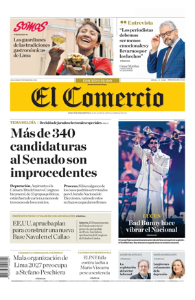 Cover of Diario El Comercio
