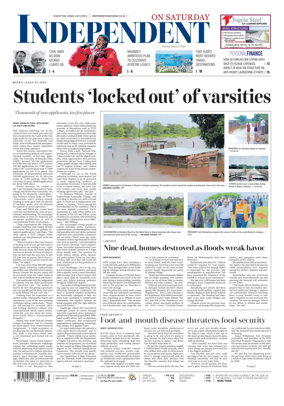 Cover of The Independent on Saturday