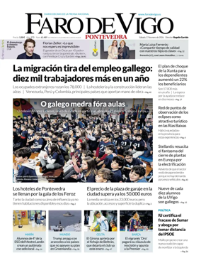 Cover of Faro de Vigo (Pontevedra)