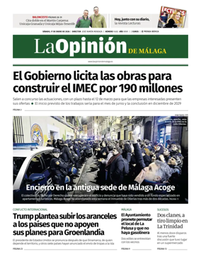 Cover of La Opinion de Malaga