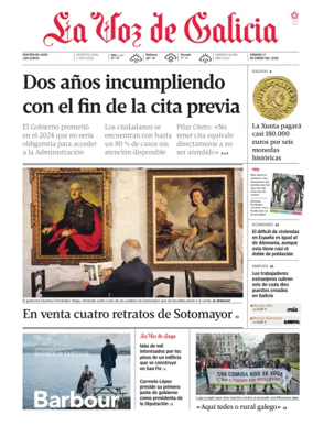 Cover of La Voz de Galicia (Lugo)