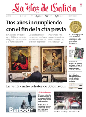 Cover of La Voz de Galicia (Santiago)