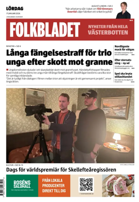 Cover of Folkbladet Vasterbotten