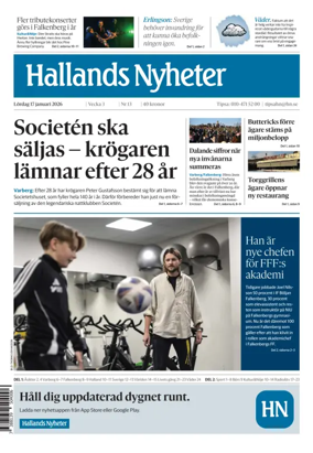 Cover of Hallands Nyheter