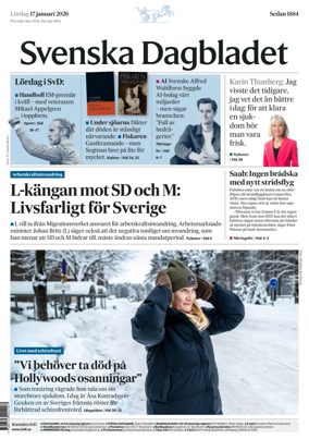 Cover of Svenska Dagbladet