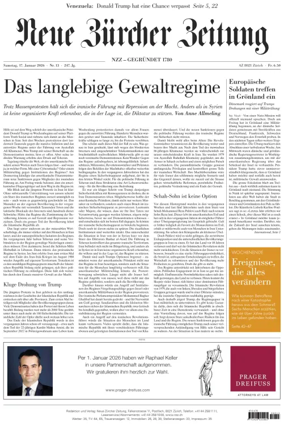 Cover of Neue Zurcher Zeitung