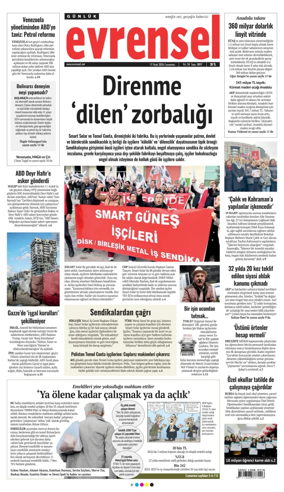 Cover of Evrensel Gazetesi