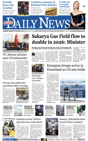 Cover of Hurriyet Daily News & Economic Review