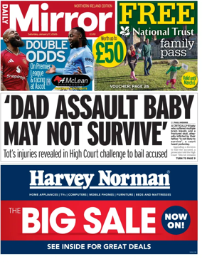 Cover of Daily Mirror (Northern Ireland)