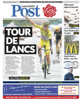 Cover of Lancashire Evening Post