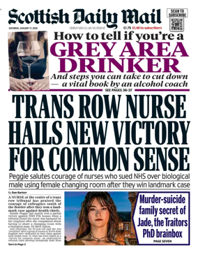 Cover of Scottish Daily Mail