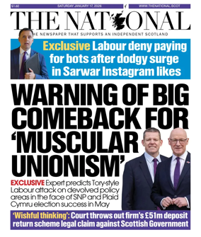 Cover of The National (Scotland)