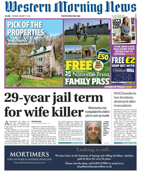 Cover of Western Morning News (Saturday)