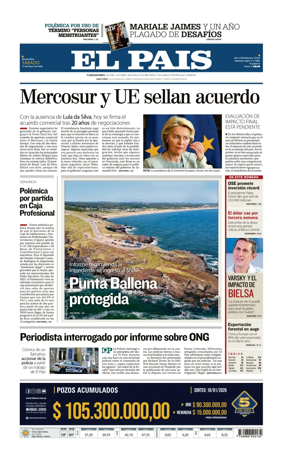 Cover of El Pais (Uruguay)