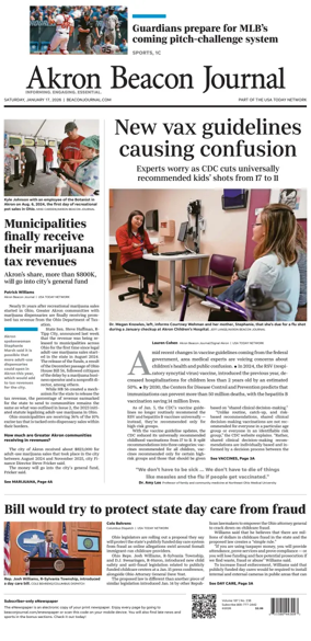 Cover of Akron Beacon Journal