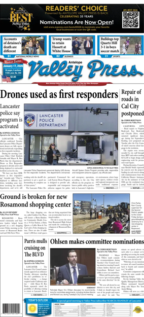 Cover of Antelope Valley Press