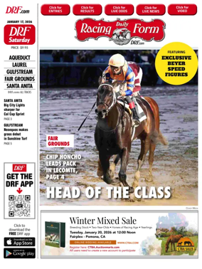 Cover of Daily Racing Form National Digital Edition