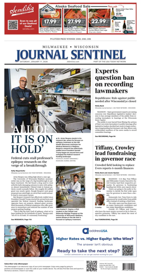 Cover of Milwaukee Journal Sentinel