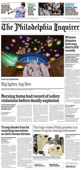 Cover of The Philadelphia Inquirer (South Jersey edition)