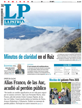 Cover of La Patria (Colombia)