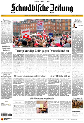 Cover of Schwabische Zeitung (Bad Saulgau)