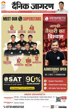 Cover of Dainik Jagran Hisar