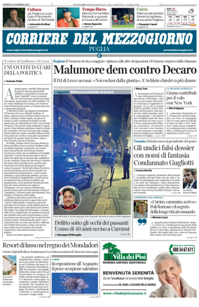 Cover of Corriere del Mezzogiorno (Puglia)