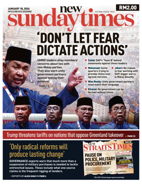 Cover of New Straits Times