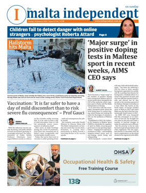 Cover of The Malta Independent on Sunday