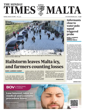 Cover of The Sunday Times of Malta