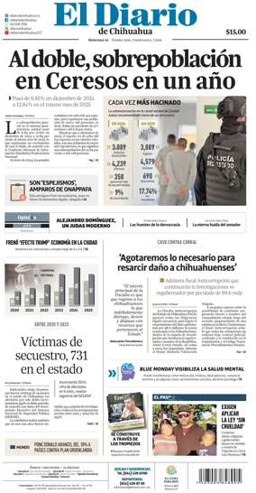 Cover of El Diario de Chihuahua