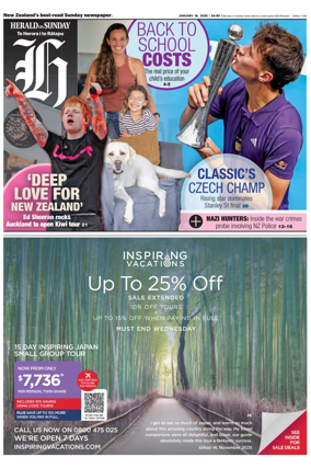 Cover of Herald on Sunday