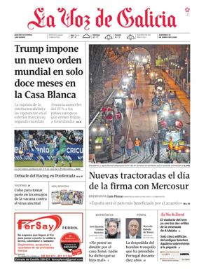 Cover of La Voz de Galicia (Ferrol)