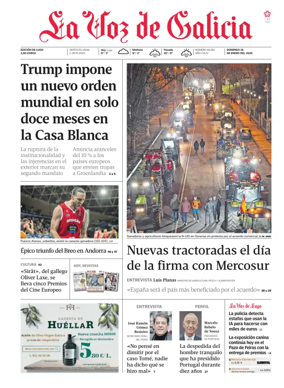 Cover of La Voz de Galicia (Lugo)